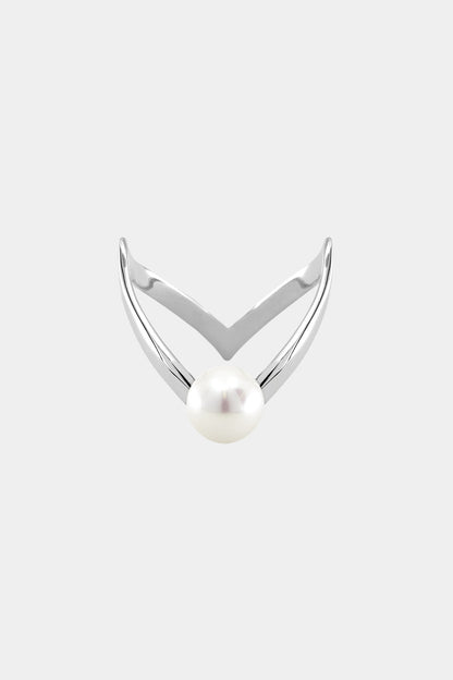En Pointe Pearl Ring | Silver