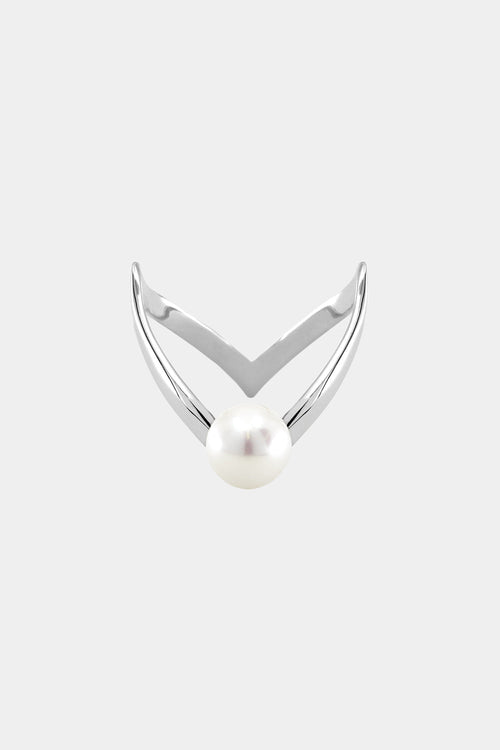 En Pointe Pearl Ring | Silver