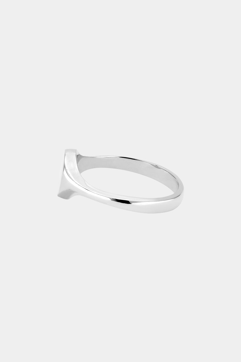 Mini Oval Signet Ring | Silver