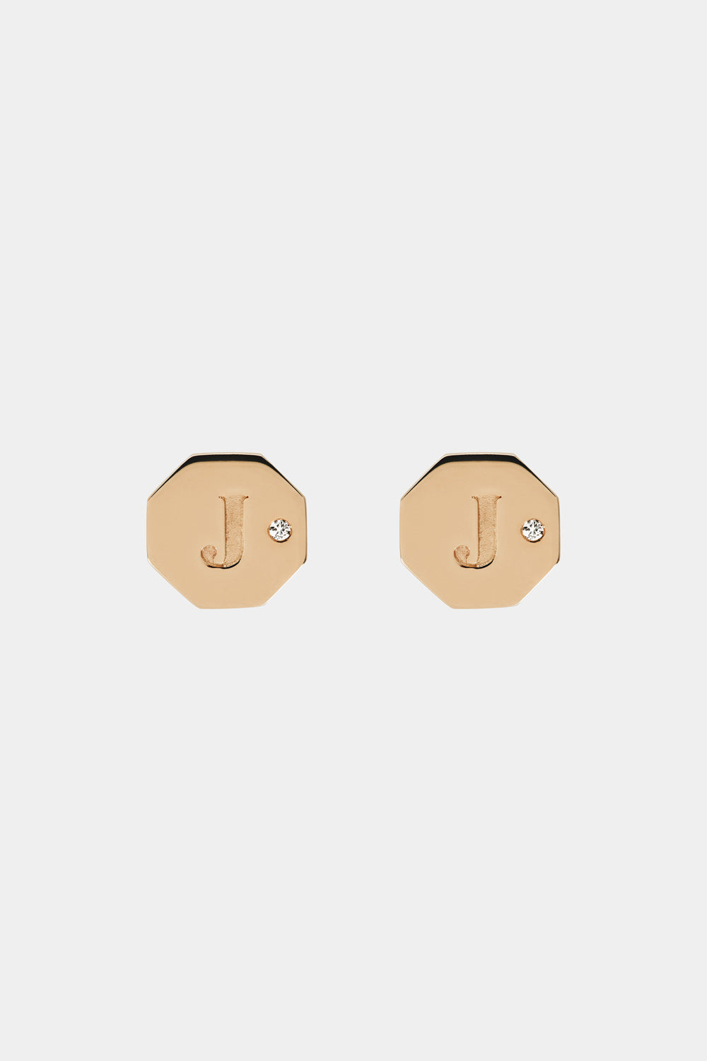 Letter Earrings | 9K Rose Gold