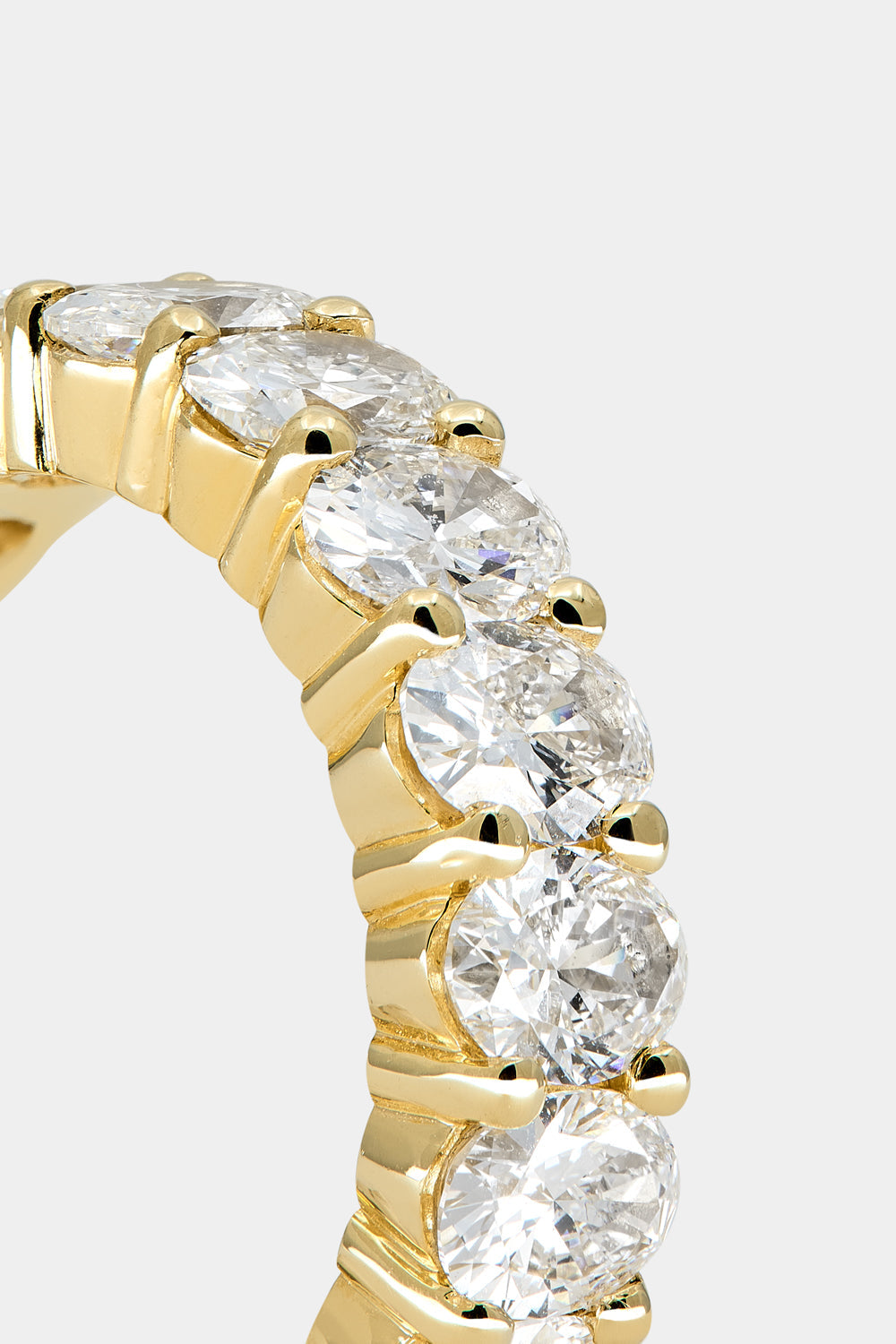 Oval Diamond Eternity Ring | 18K Gold