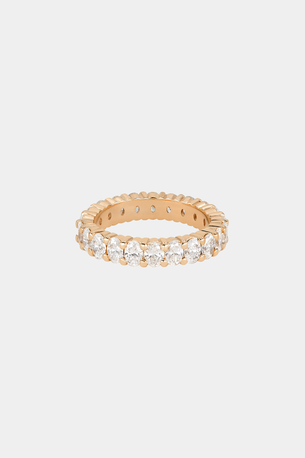 Oval Diamond Eternity Ring | 18K Gold