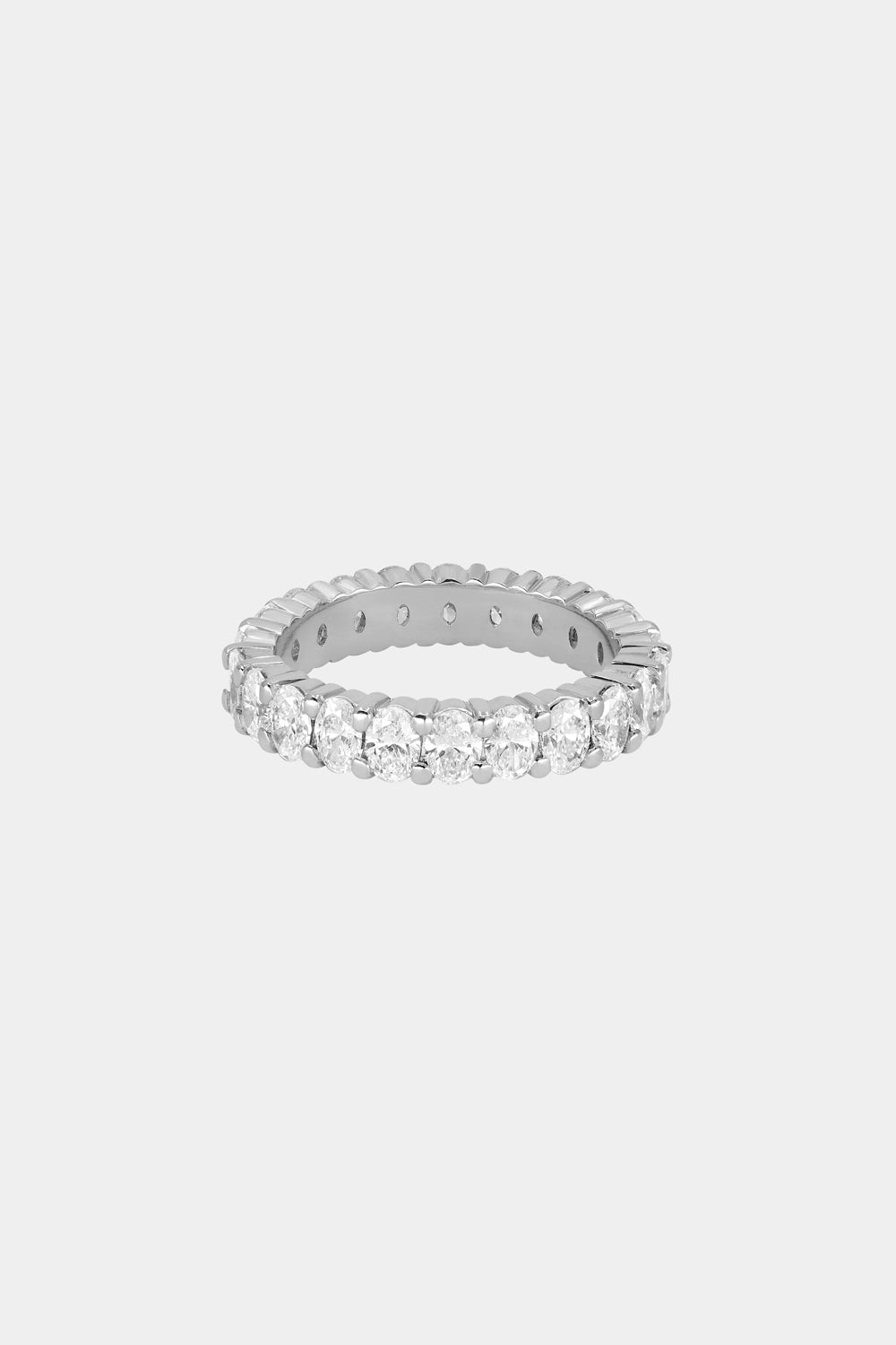 Oval Diamond Eternity Ring | 18K Gold