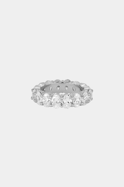 Oval Diamond Eternity Ring | 18K Gold