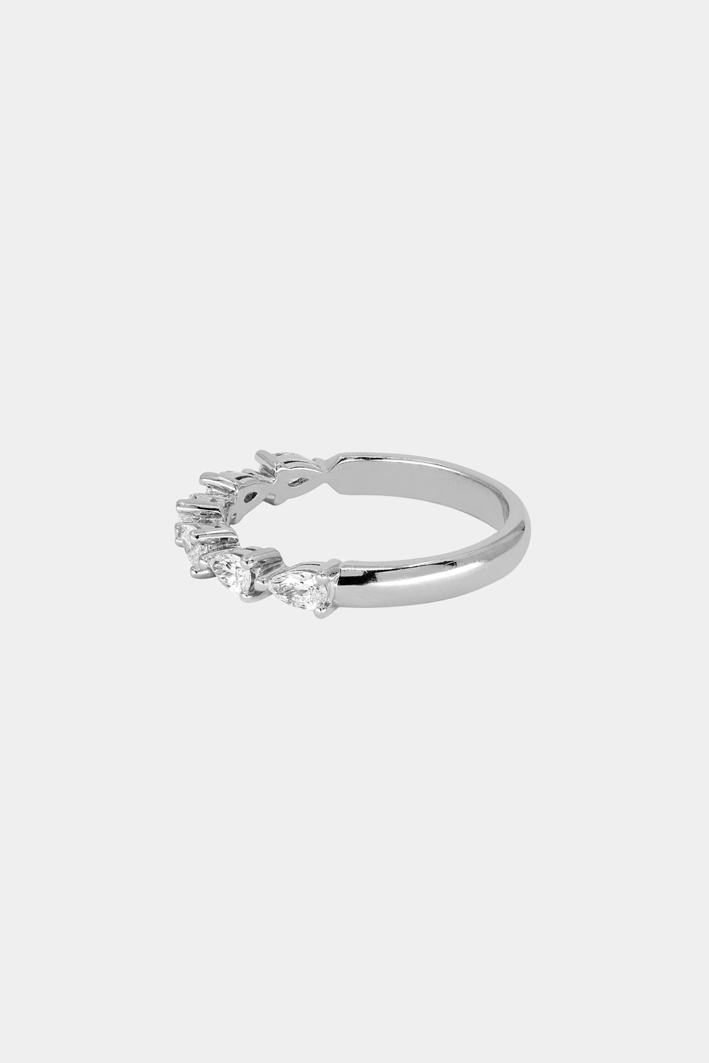 Pear Diamond Ring | 18K White Gold