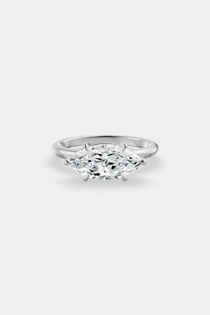 East West Diamond Solitaire Ring | Piccolo Band