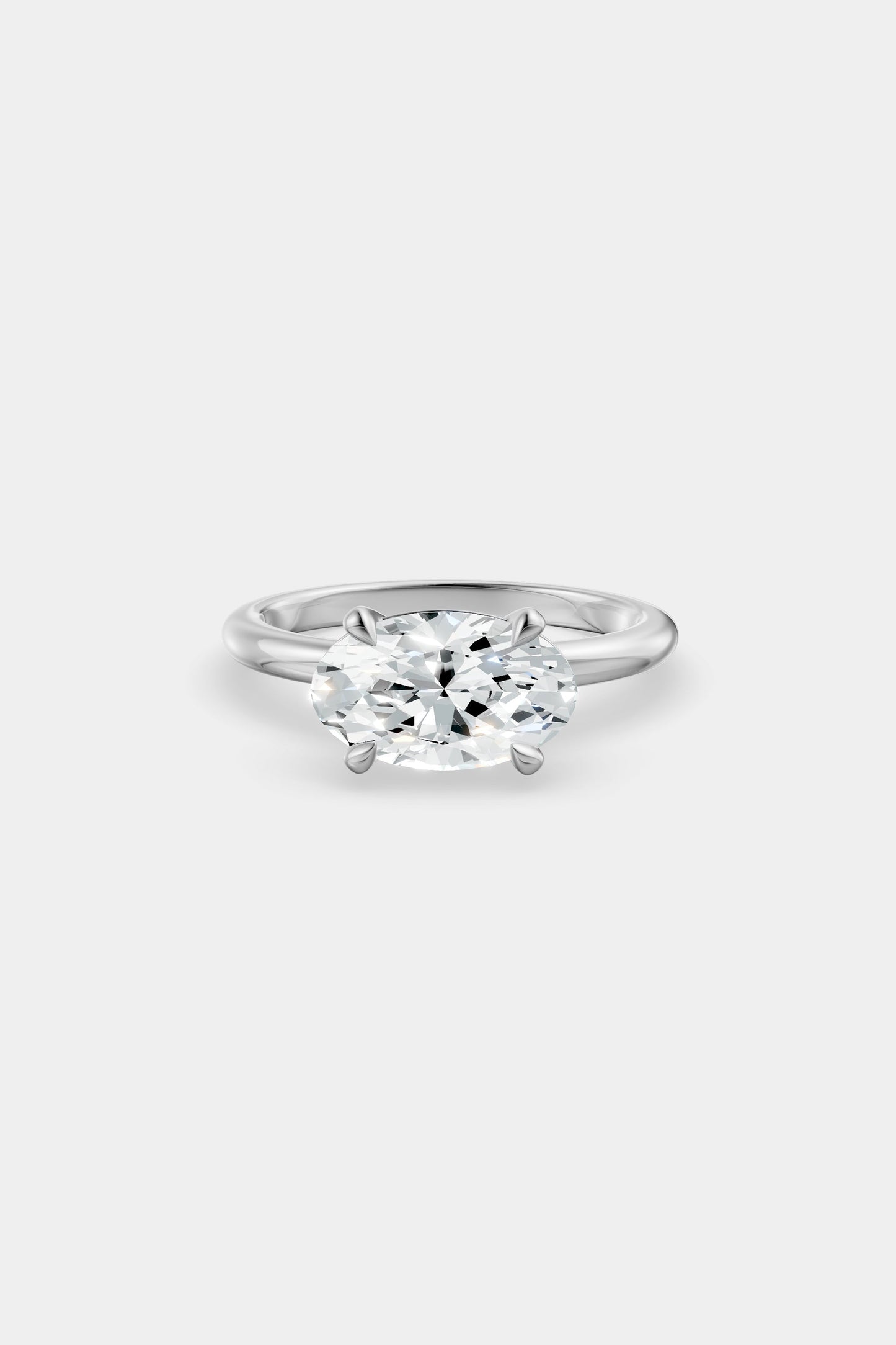East West Diamond Solitaire Ring | Piccolo Band