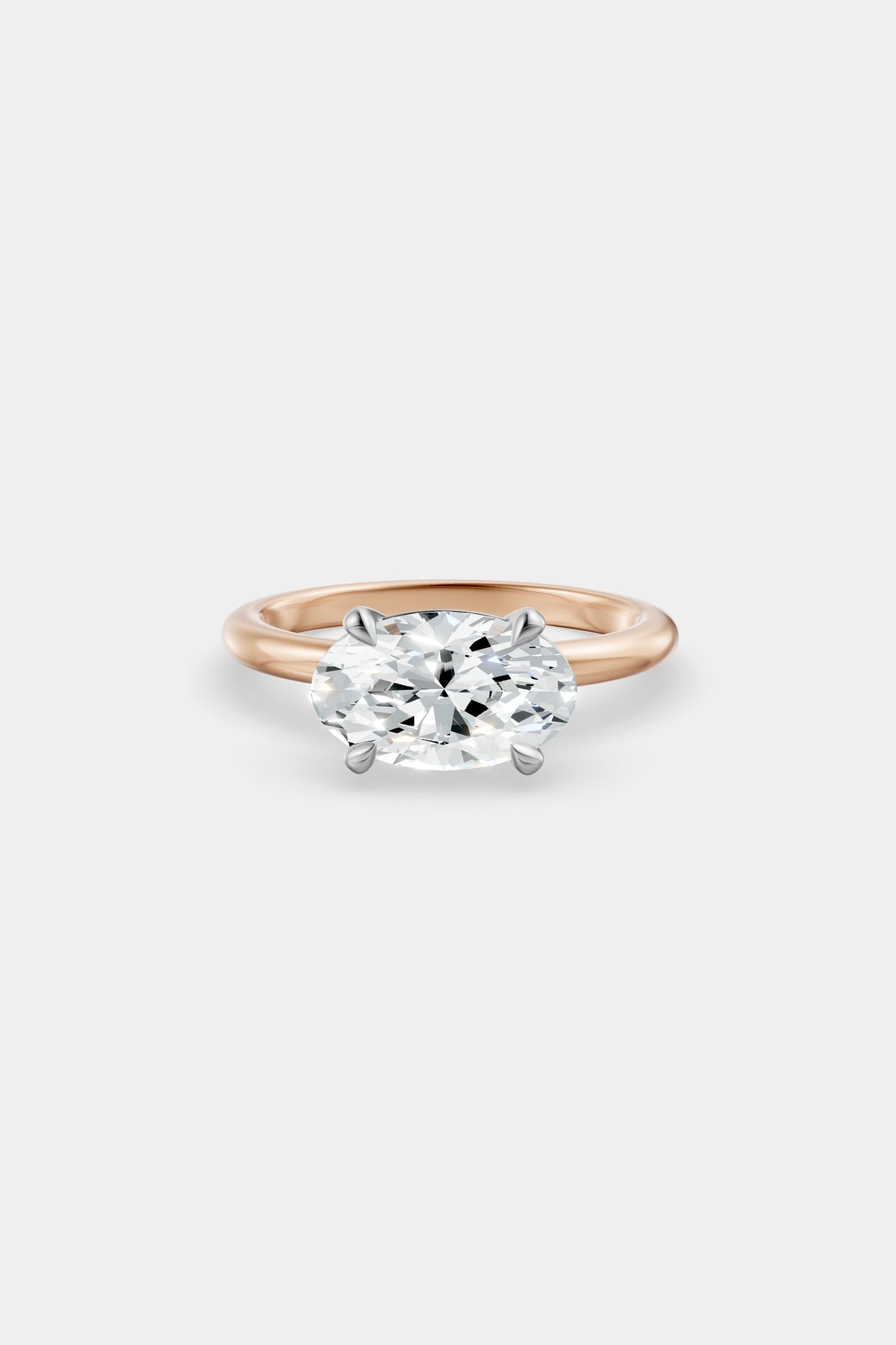 East West Diamond Solitaire Ring | Piccolo Band