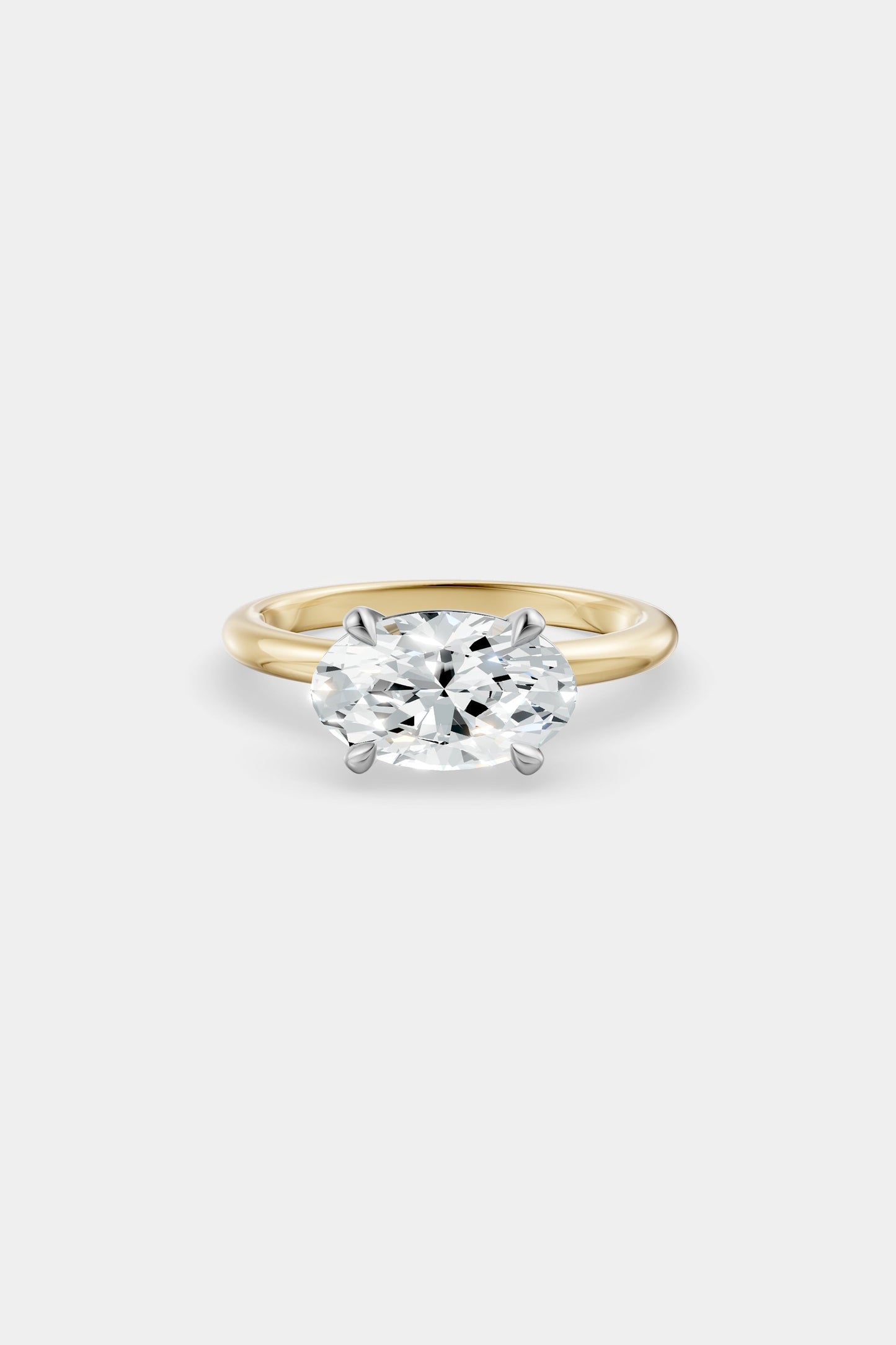 East West Diamond Solitaire Ring | Piccolo Band