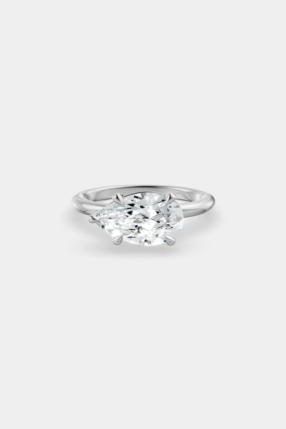 East West Diamond Solitaire Ring | Piccolo Band