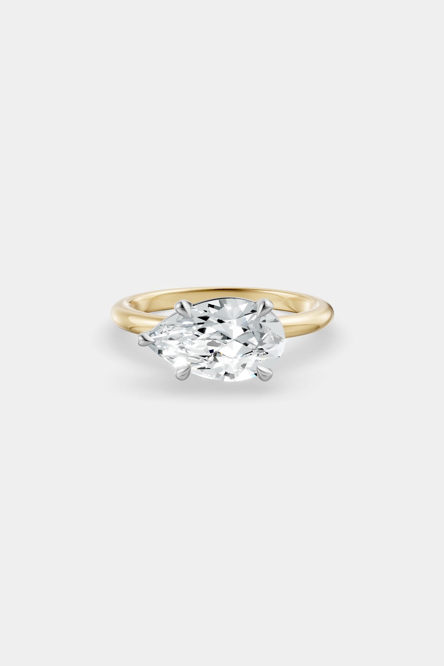East West Diamond Solitaire Ring | Piccolo Band