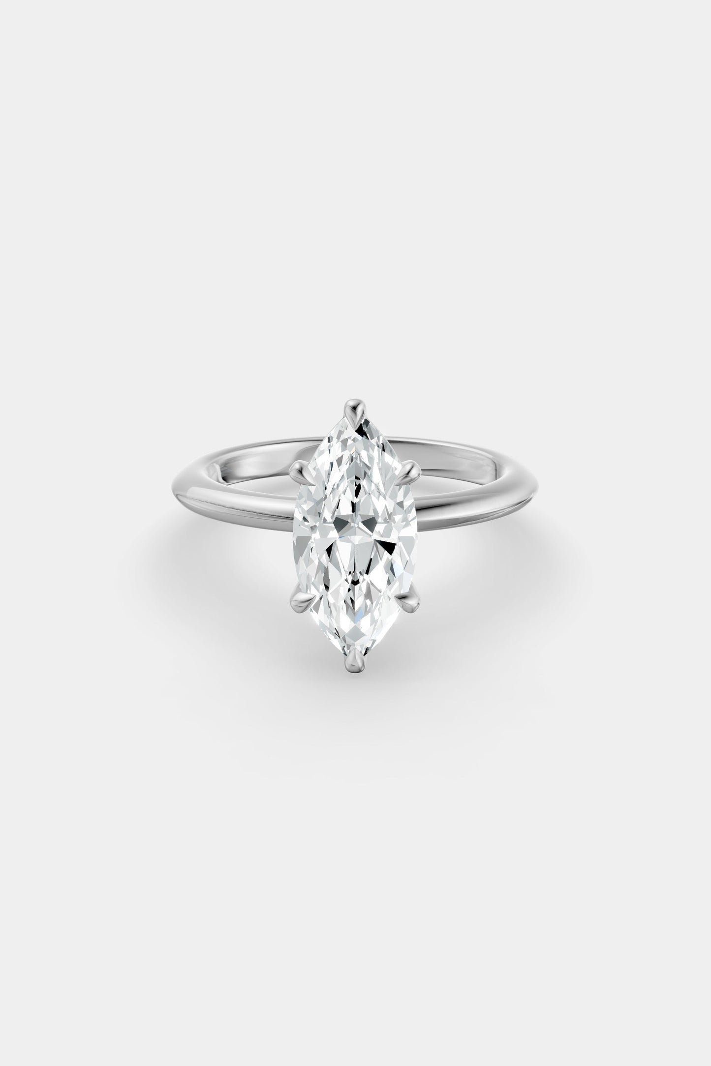 Diamond Solitaire Ring | Gwen Band