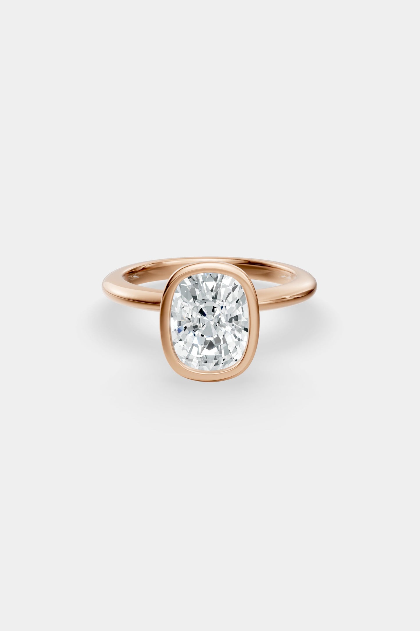 Diamond Bezel Solitaire Ring | Gwen Band