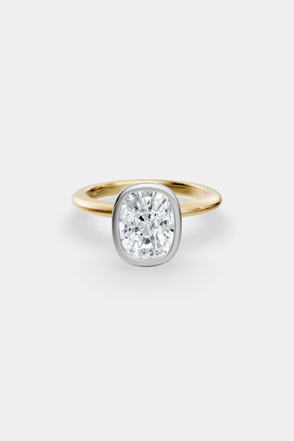 Diamond Bezel Solitaire Ring | Gwen Band