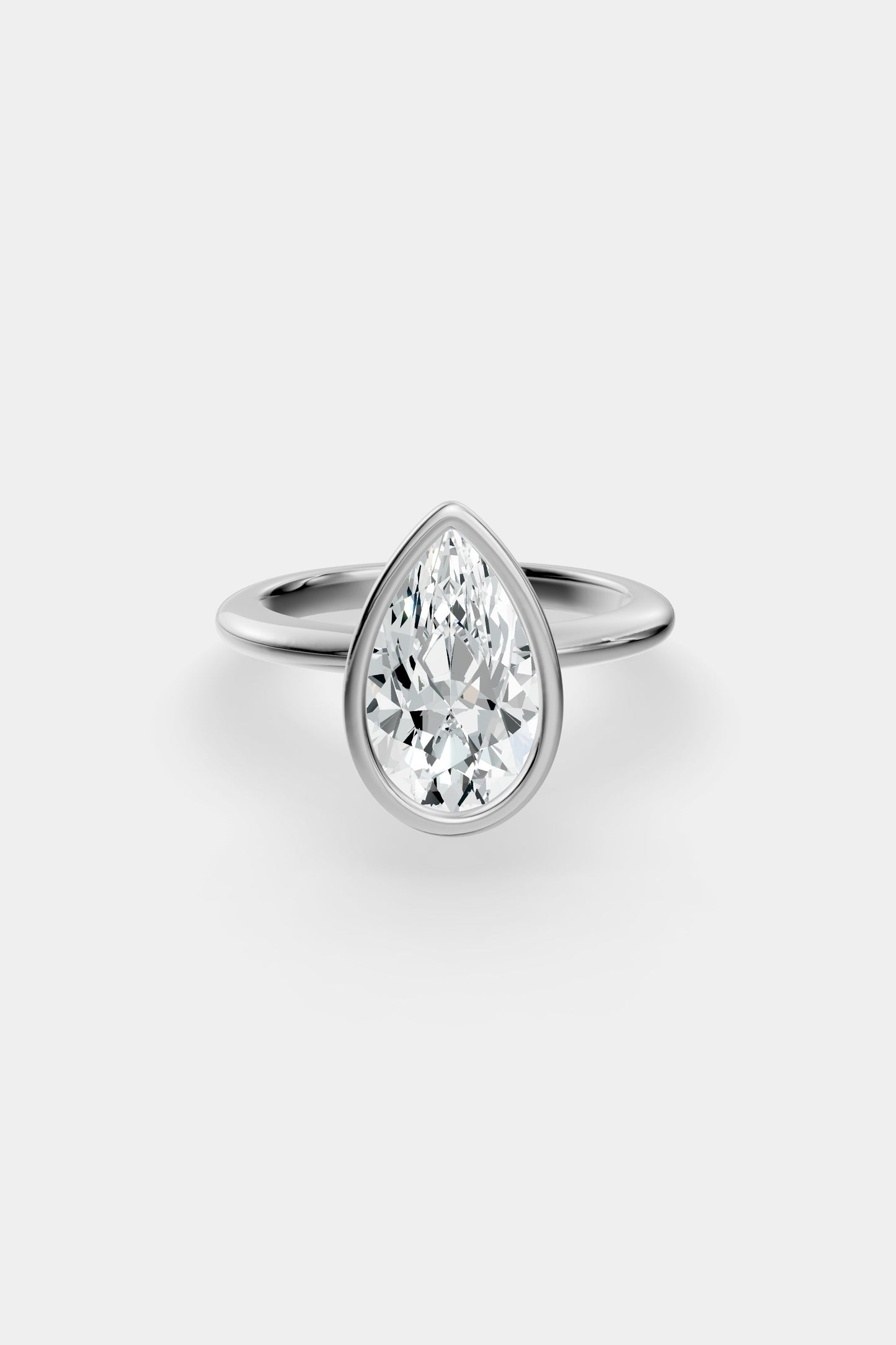 Diamond Bezel Solitaire Ring | Gwen Band