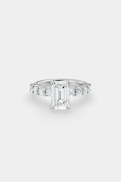 Diamond Solitaire Ring | 0.10ct Diamond Half Eternity Band