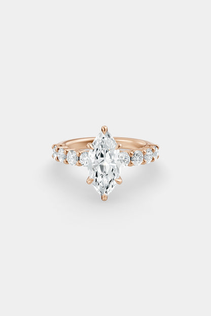 Diamond Solitaire Ring | 0.10ct Diamond Half Eternity Band