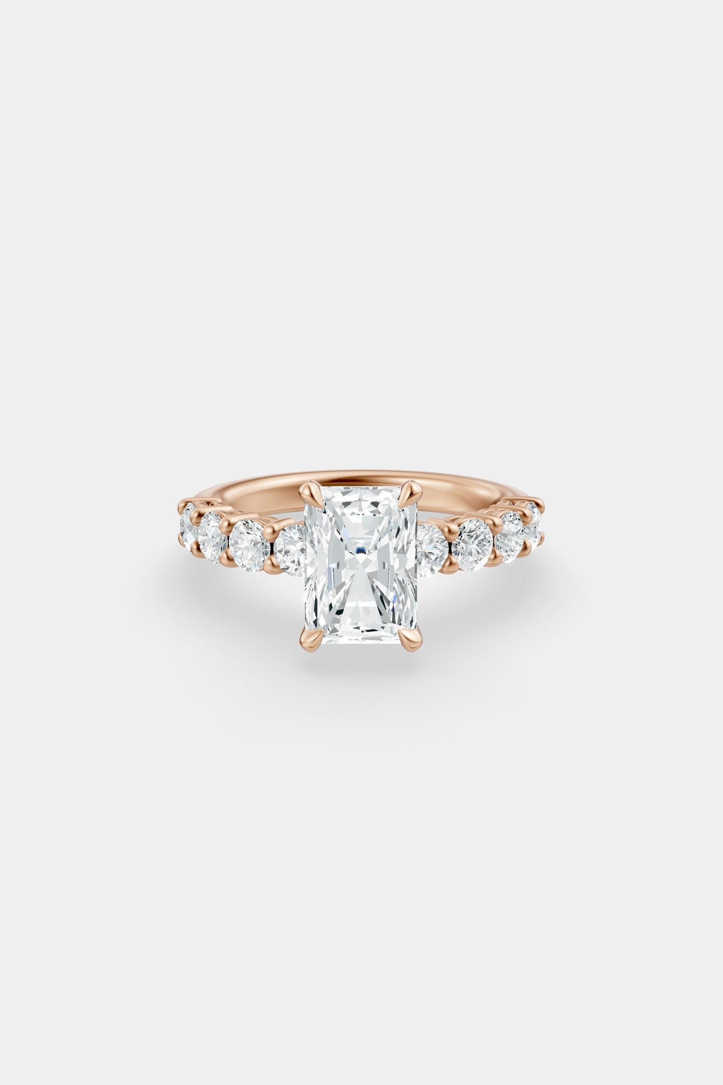 Diamond Solitaire Ring | 0.10ct Diamond Half Eternity Band