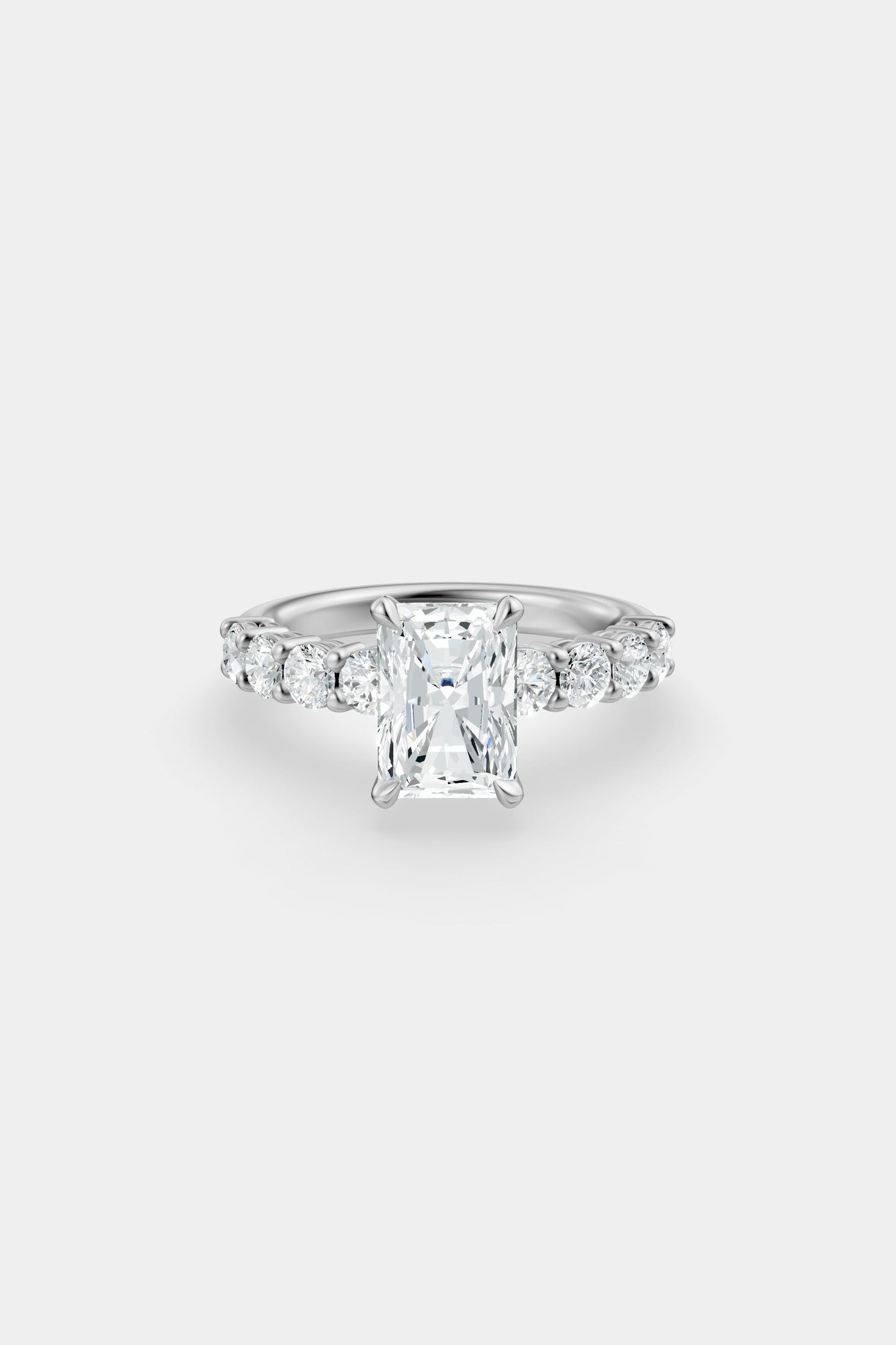 Diamond Solitaire Ring | 0.10ct Diamond Half Eternity Band