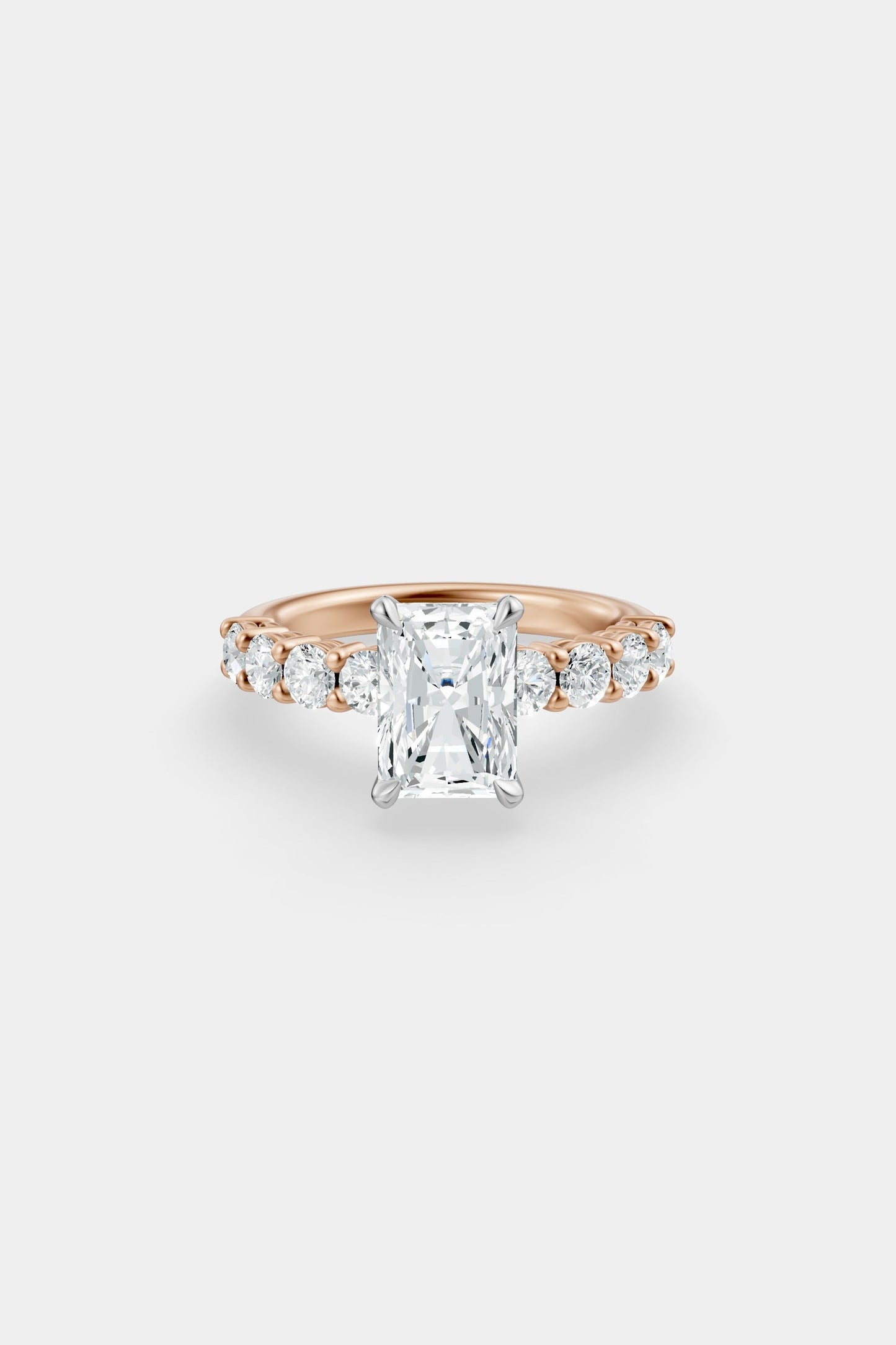 Diamond Solitaire Ring | 0.10ct Diamond Half Eternity Band