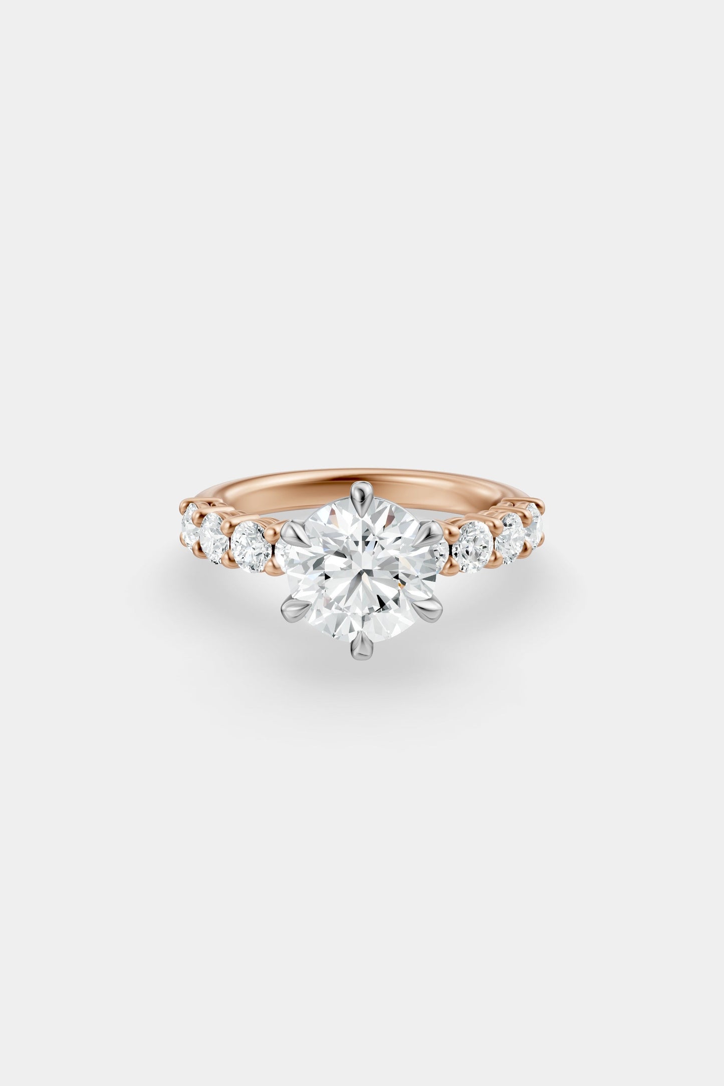 Diamond Solitaire Ring | 0.10ct Diamond Half Eternity Band