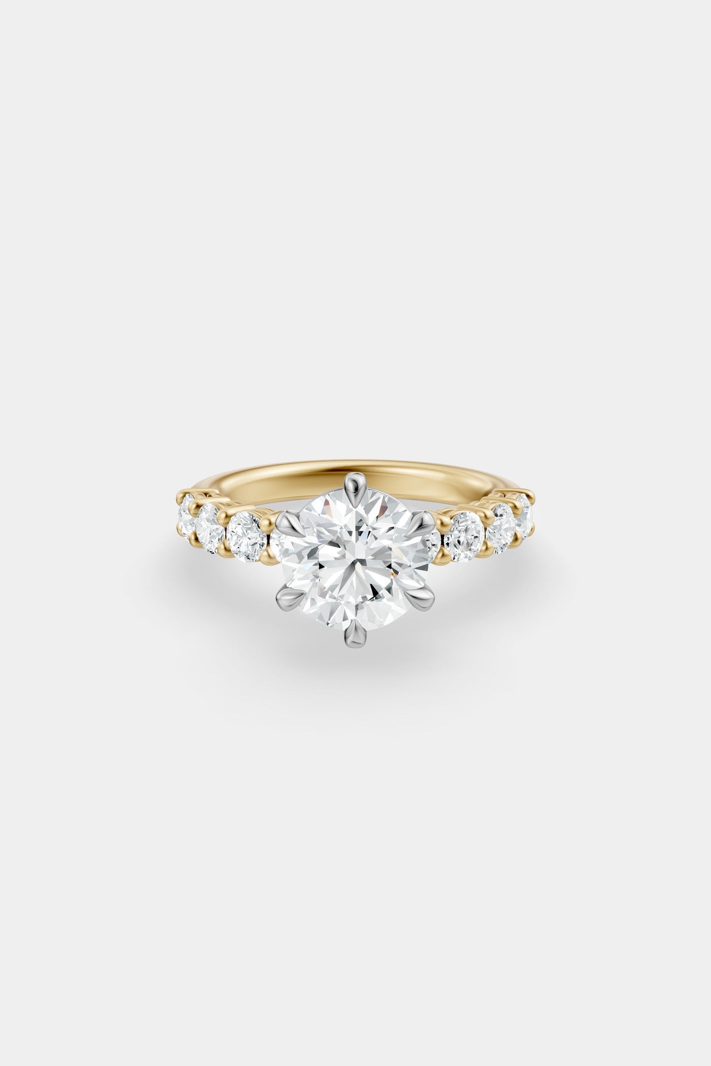 Diamond Solitaire Ring | 0.10ct Diamond Half Eternity Band