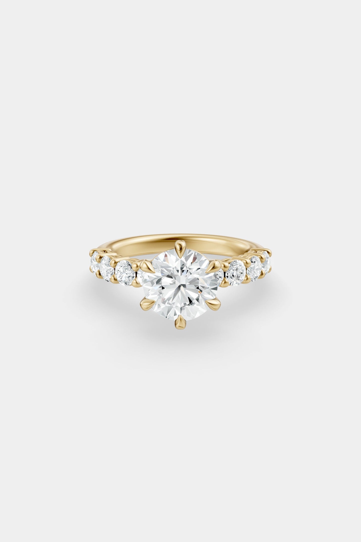 Diamond Solitaire Ring | 0.10ct Diamond Half Eternity Band