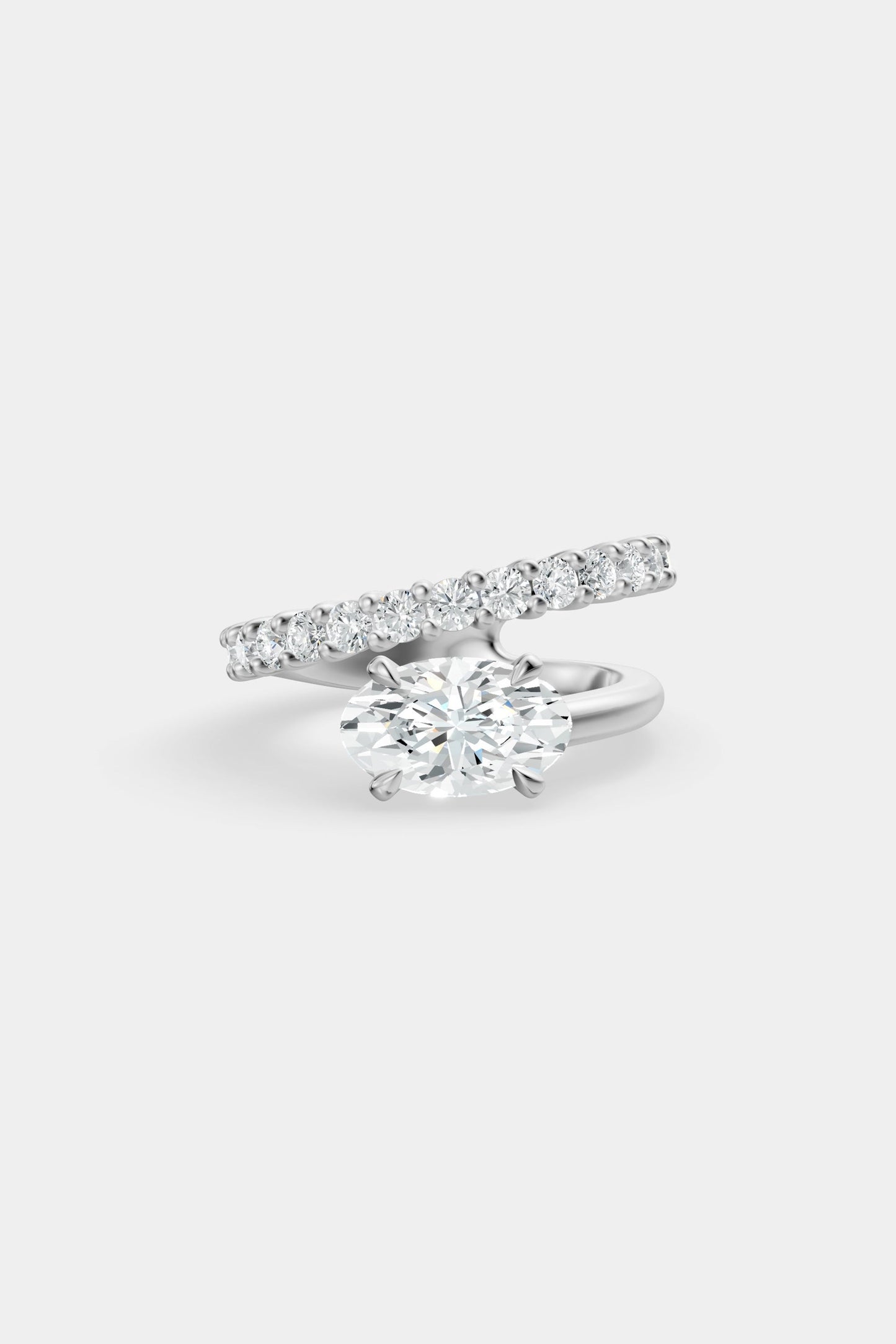 Natasha East West Diamond Wrap Ring | 0.05ct Round Diamond Band