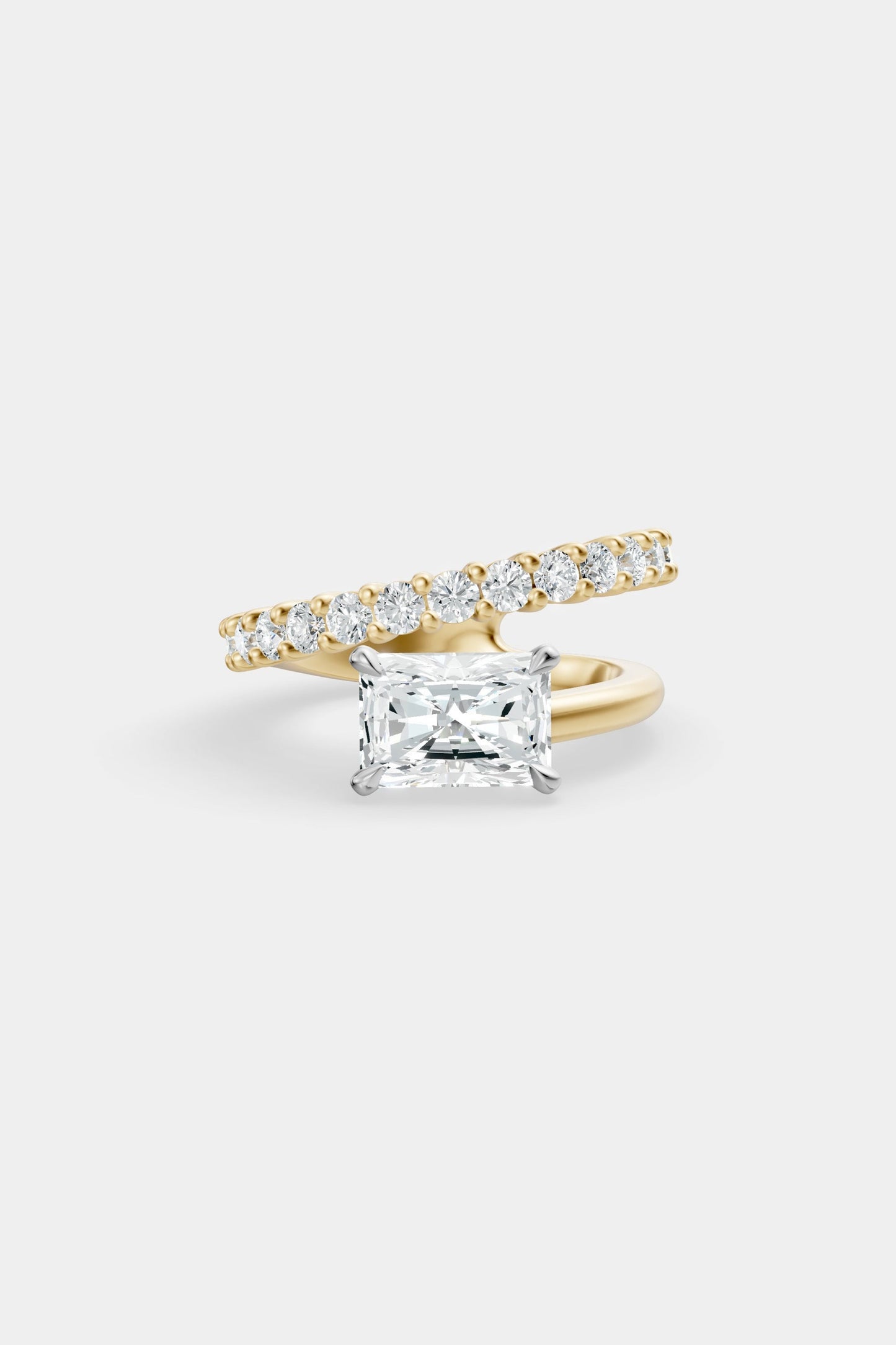 Natasha East West Diamond Wrap Ring | 0.05ct Round Diamond Band
