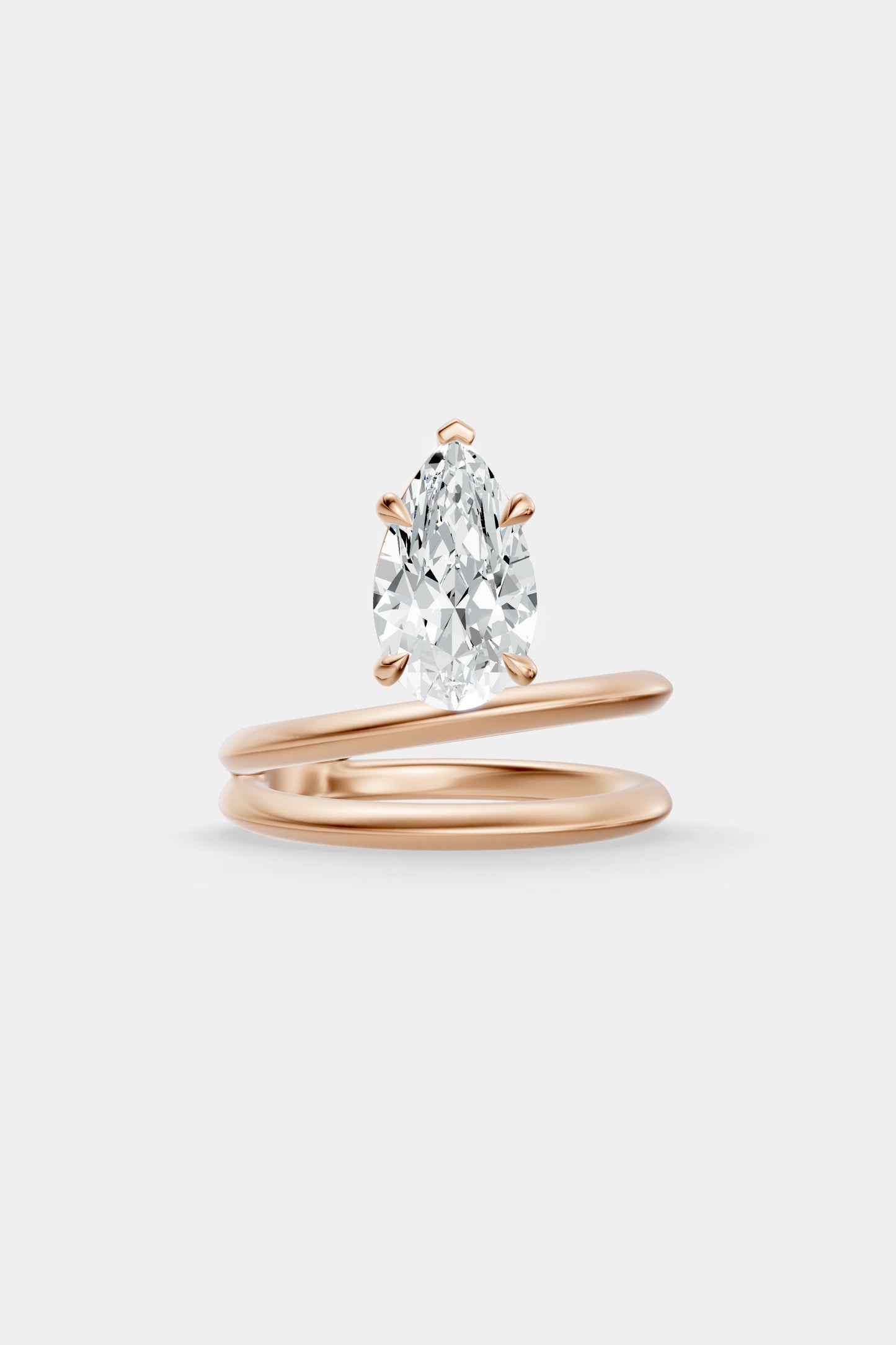 Double Band Floating Diamond Ring | Knife Cut Band
