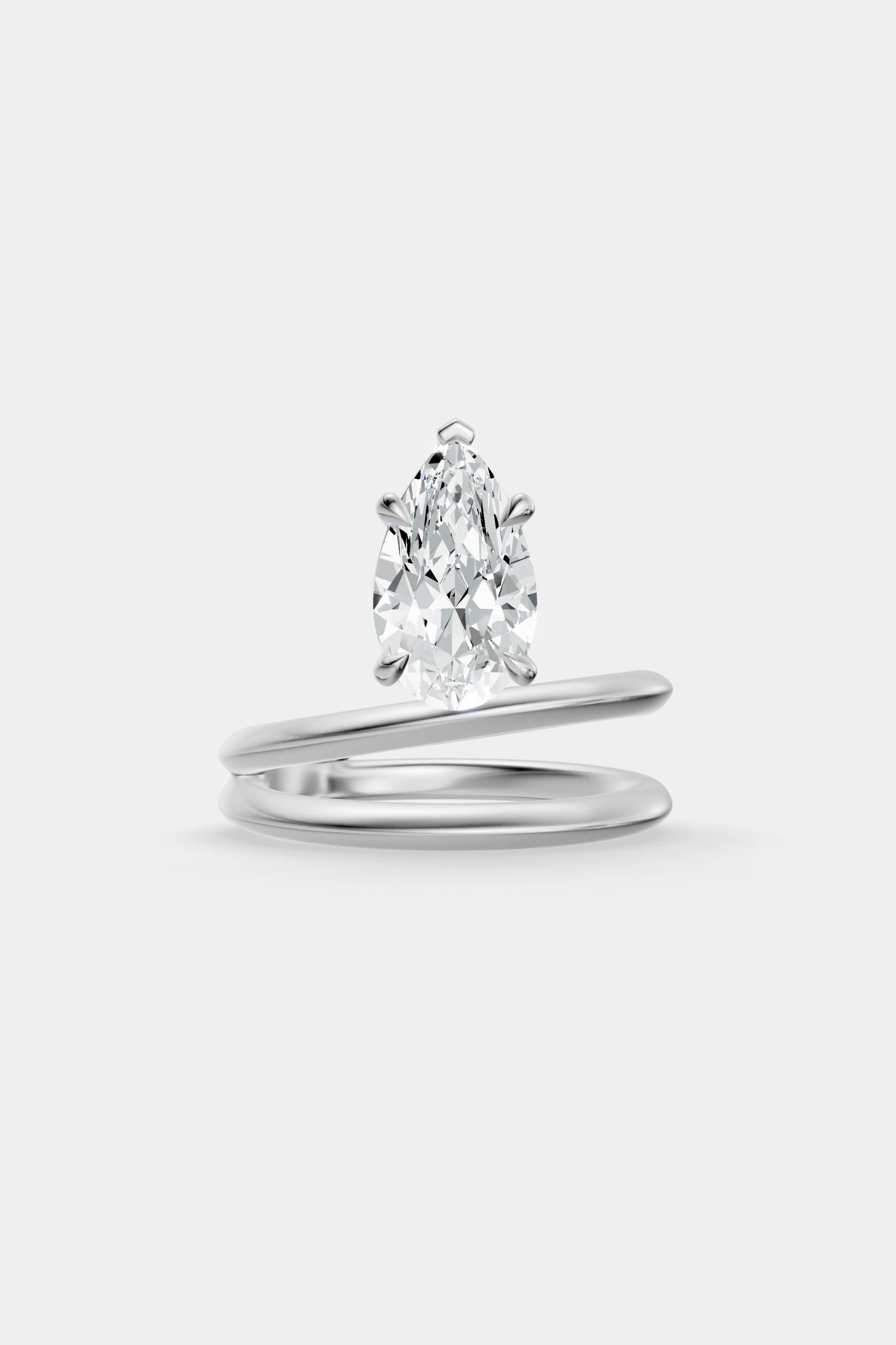 Double Band Floating Diamond Ring | Knife Cut Band