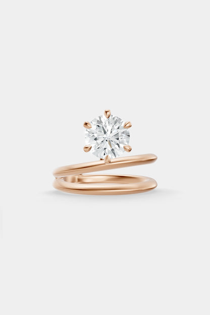 Double Band Floating Diamond Ring | Knife Cut Band