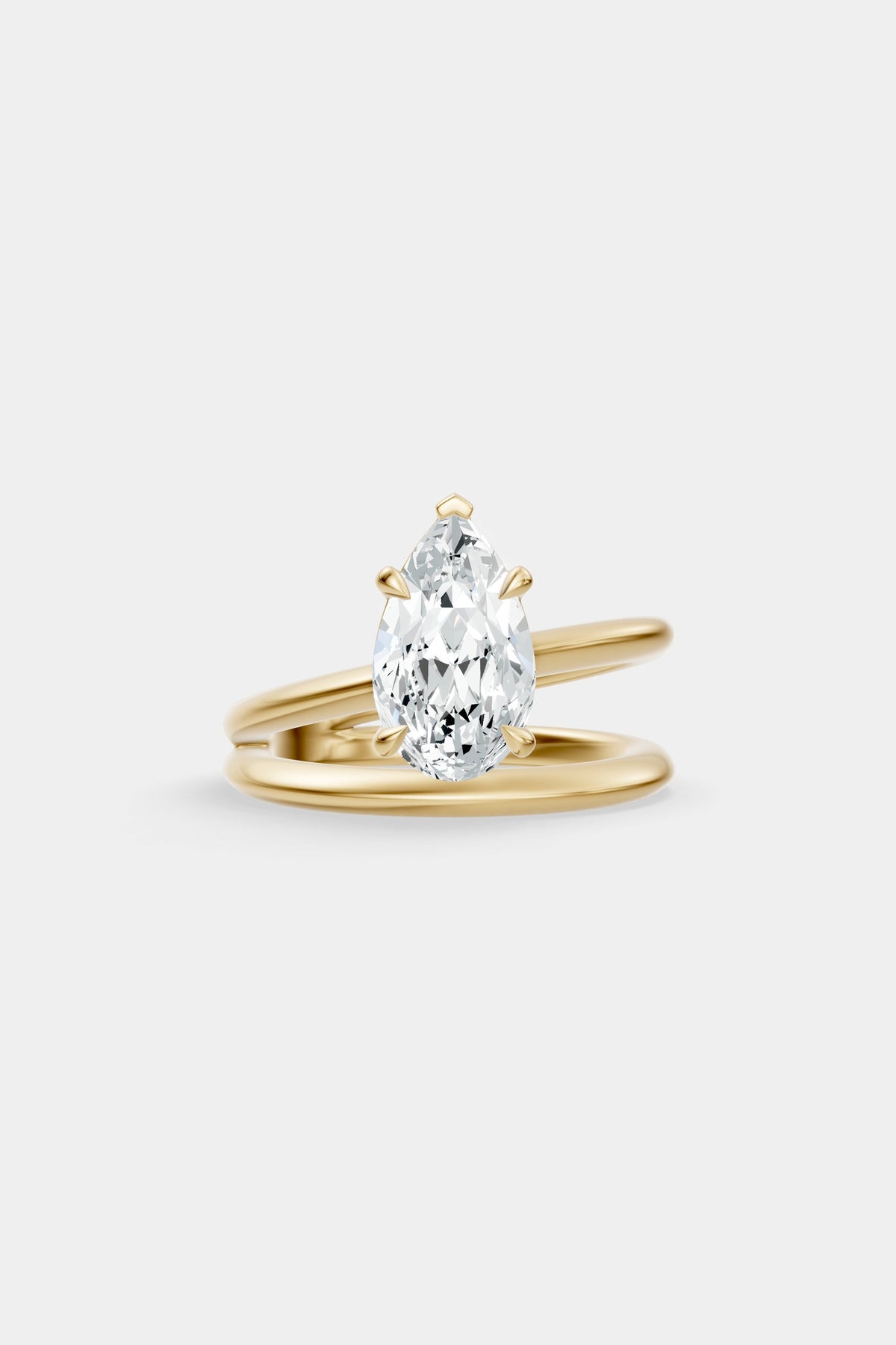 Double Band Diamond Ring | Knife Cut Band
