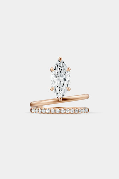 Double Band Floating Diamond Ring | Harley Diamond Band