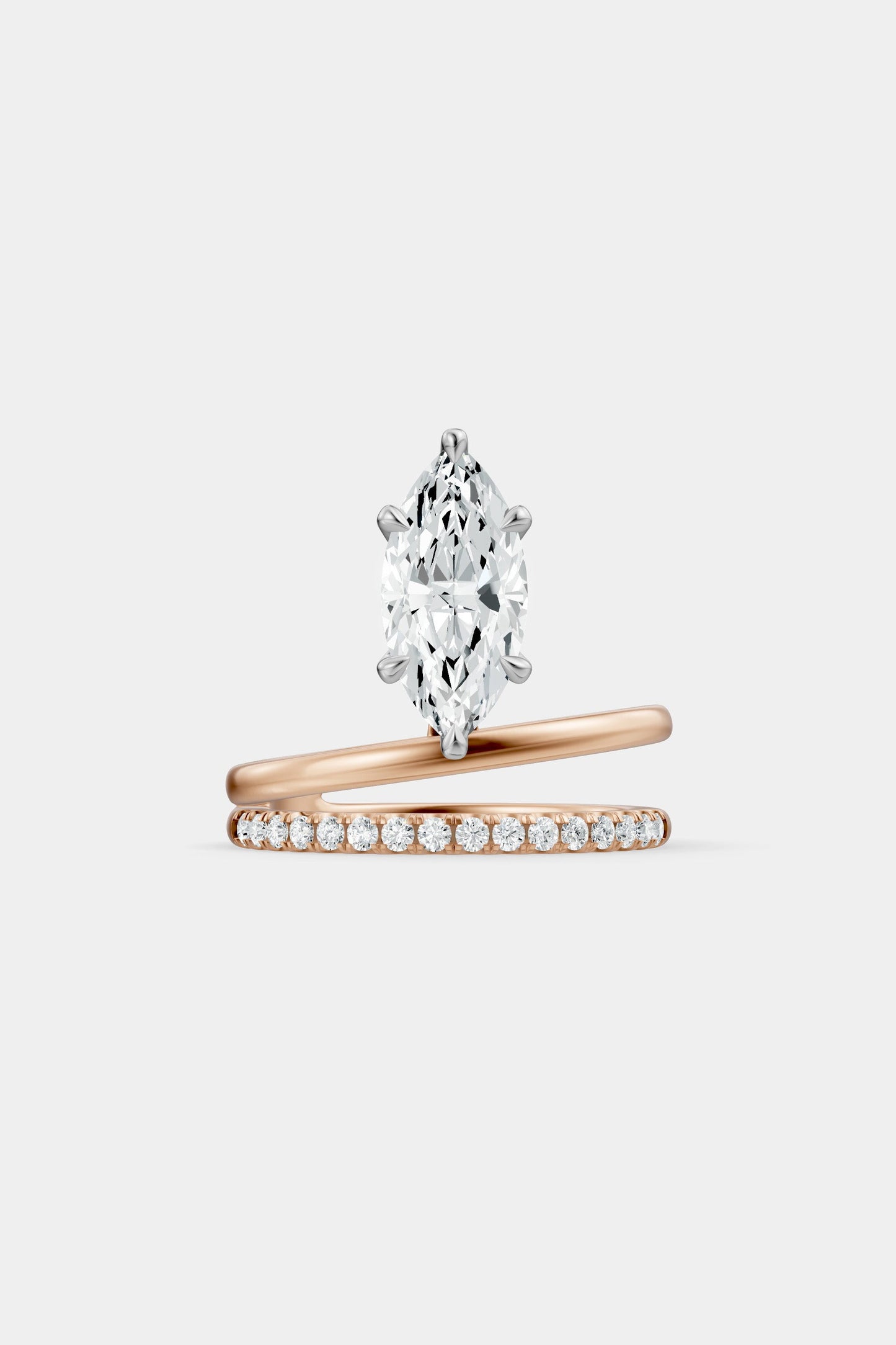 Double Band Floating Diamond Ring | Harley Diamond Band