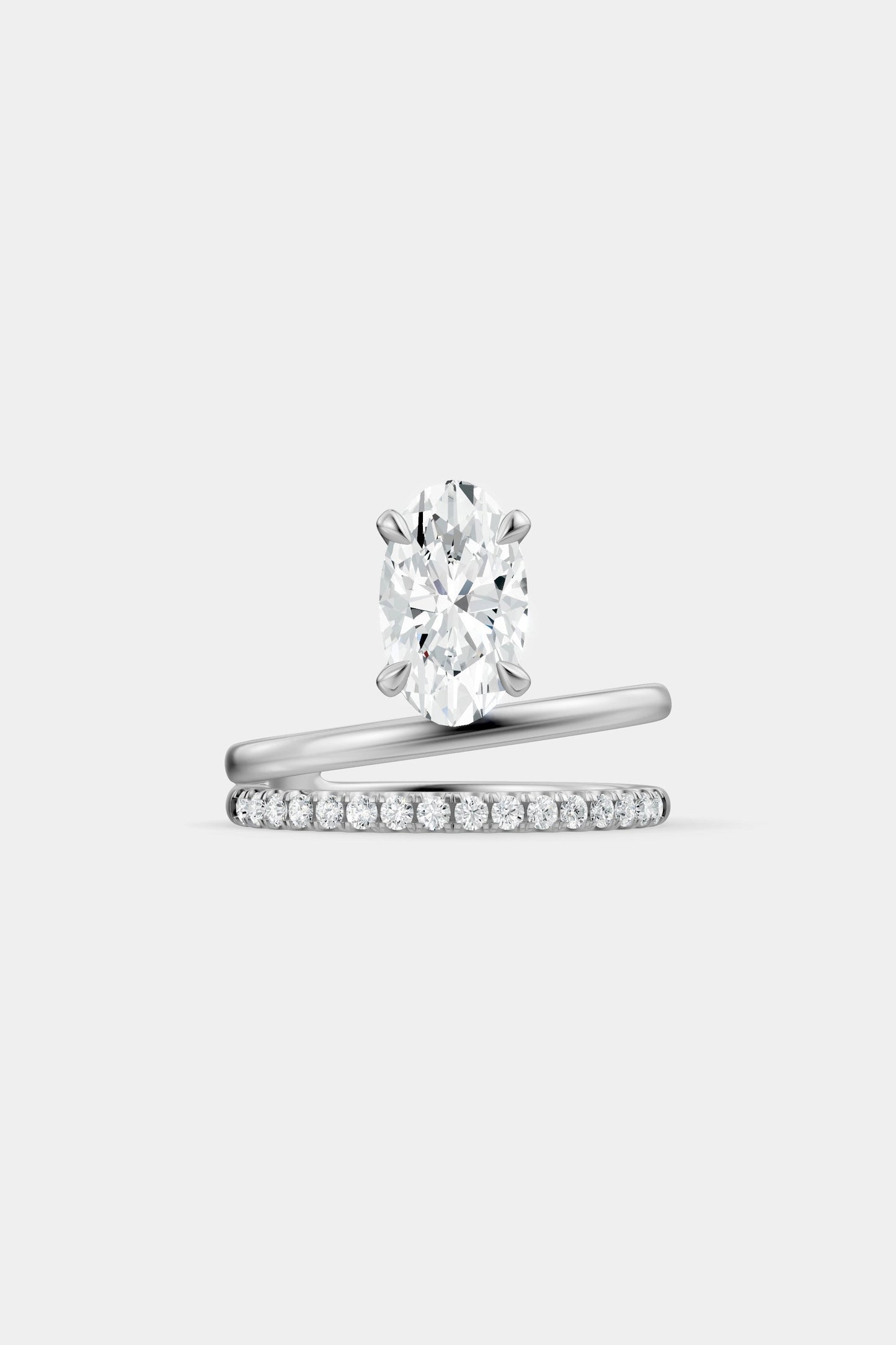 Double Band Floating Diamond Ring | Harley Diamond Band