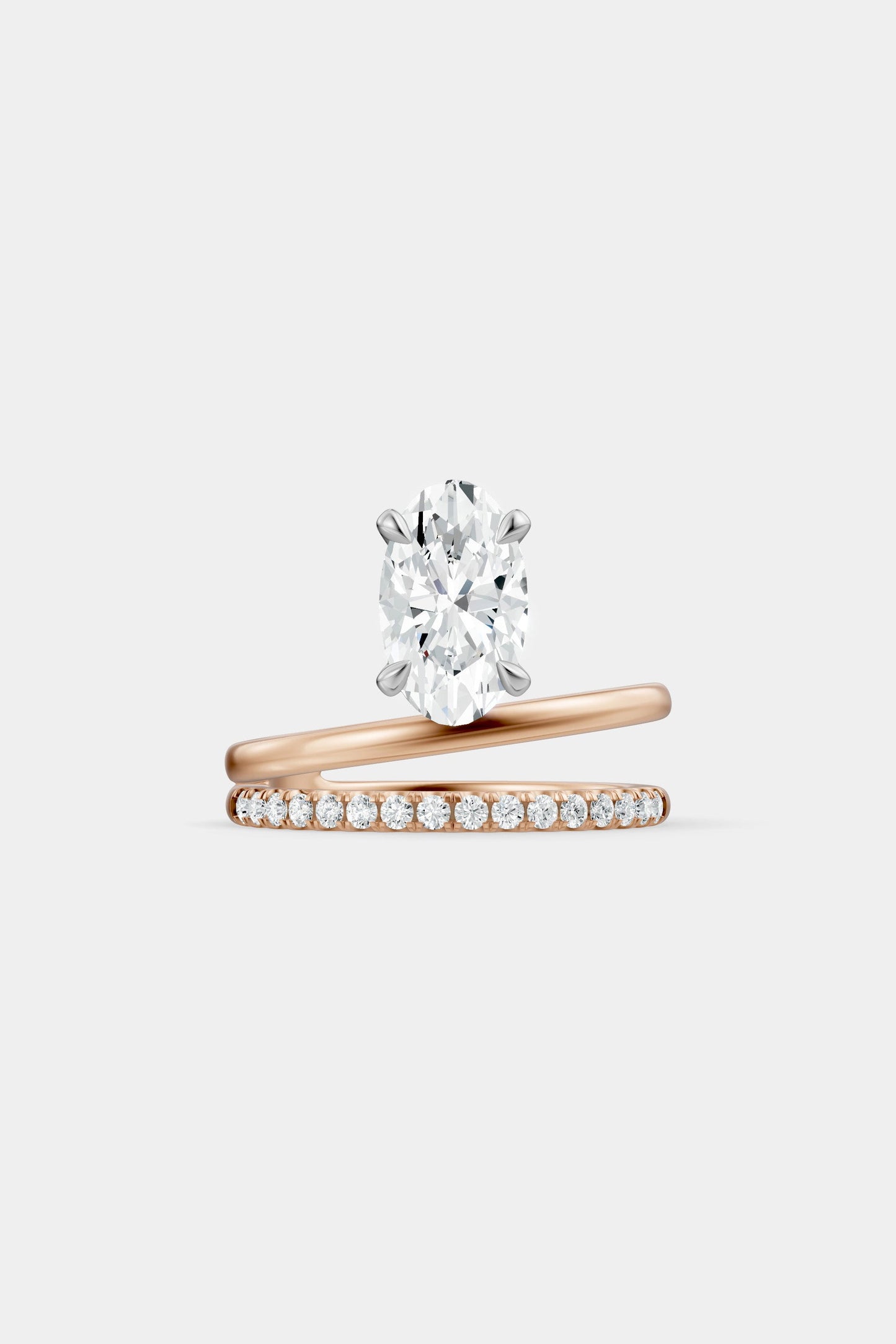 Double Band Floating Diamond Ring | Harley Diamond Band