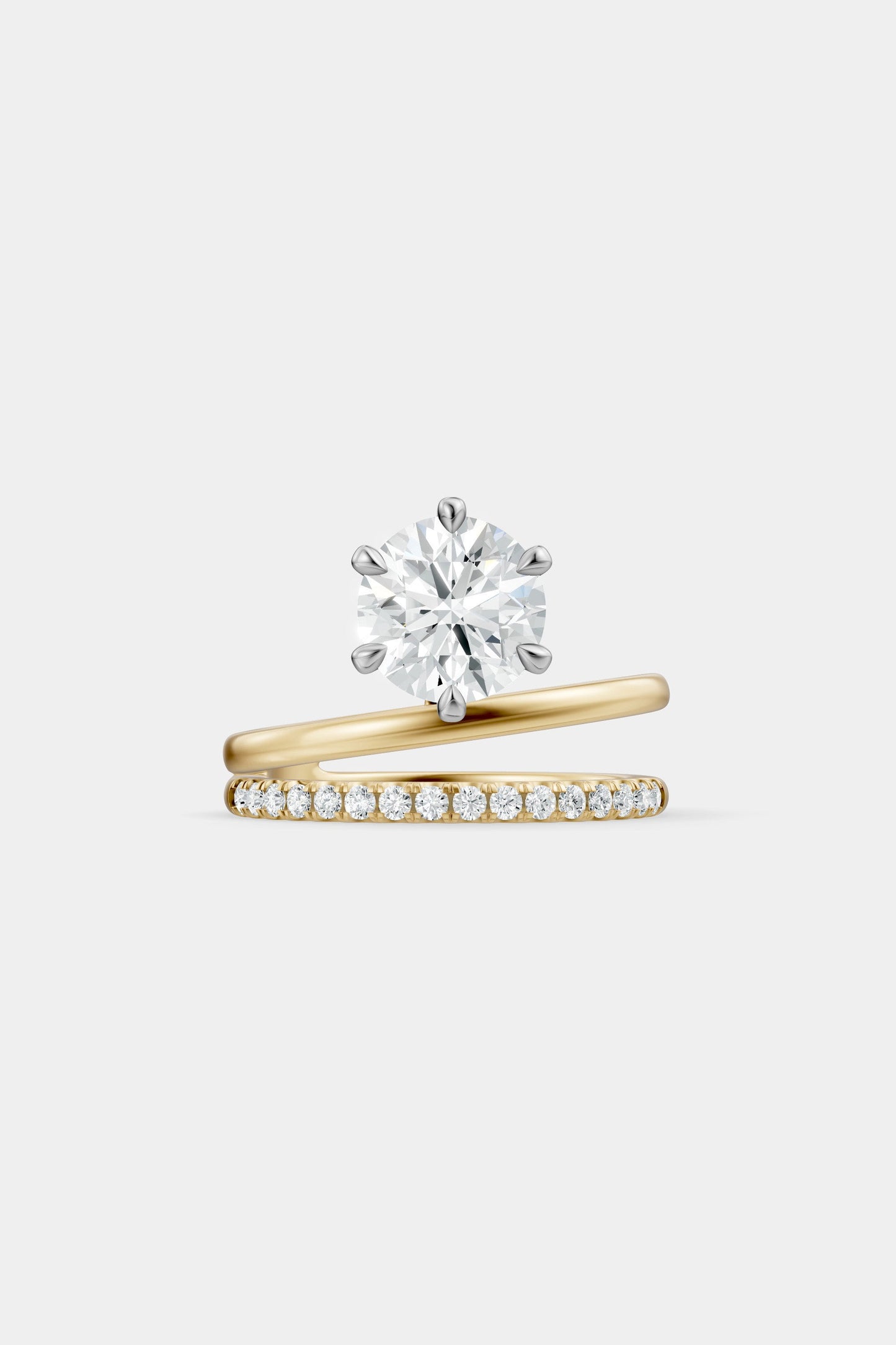 Double Band Floating Diamond Ring | Harley Diamond Band