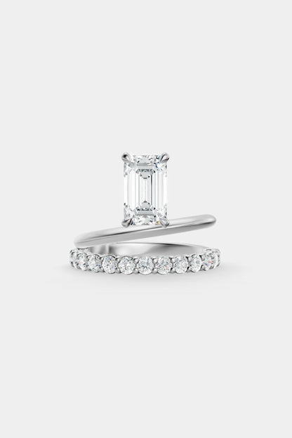 Double Band Floating Diamond Ring | 0.05ct Diamond Band