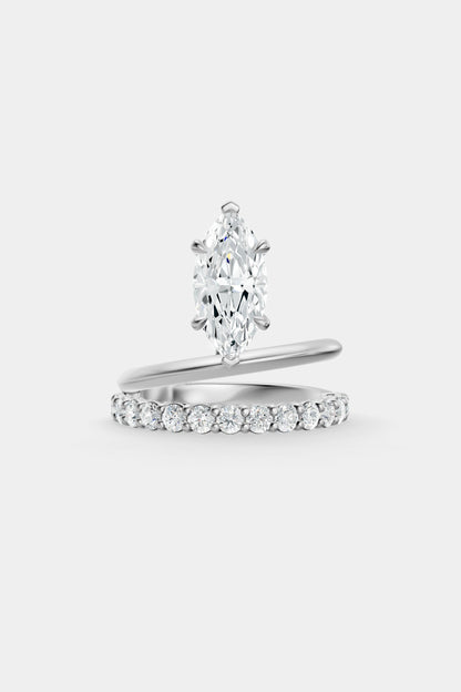 Double Band Floating Diamond Ring | 0.05ct Diamond Band