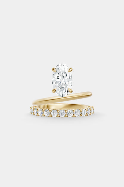 Double Band Floating Diamond Ring | 0.05ct Diamond Band