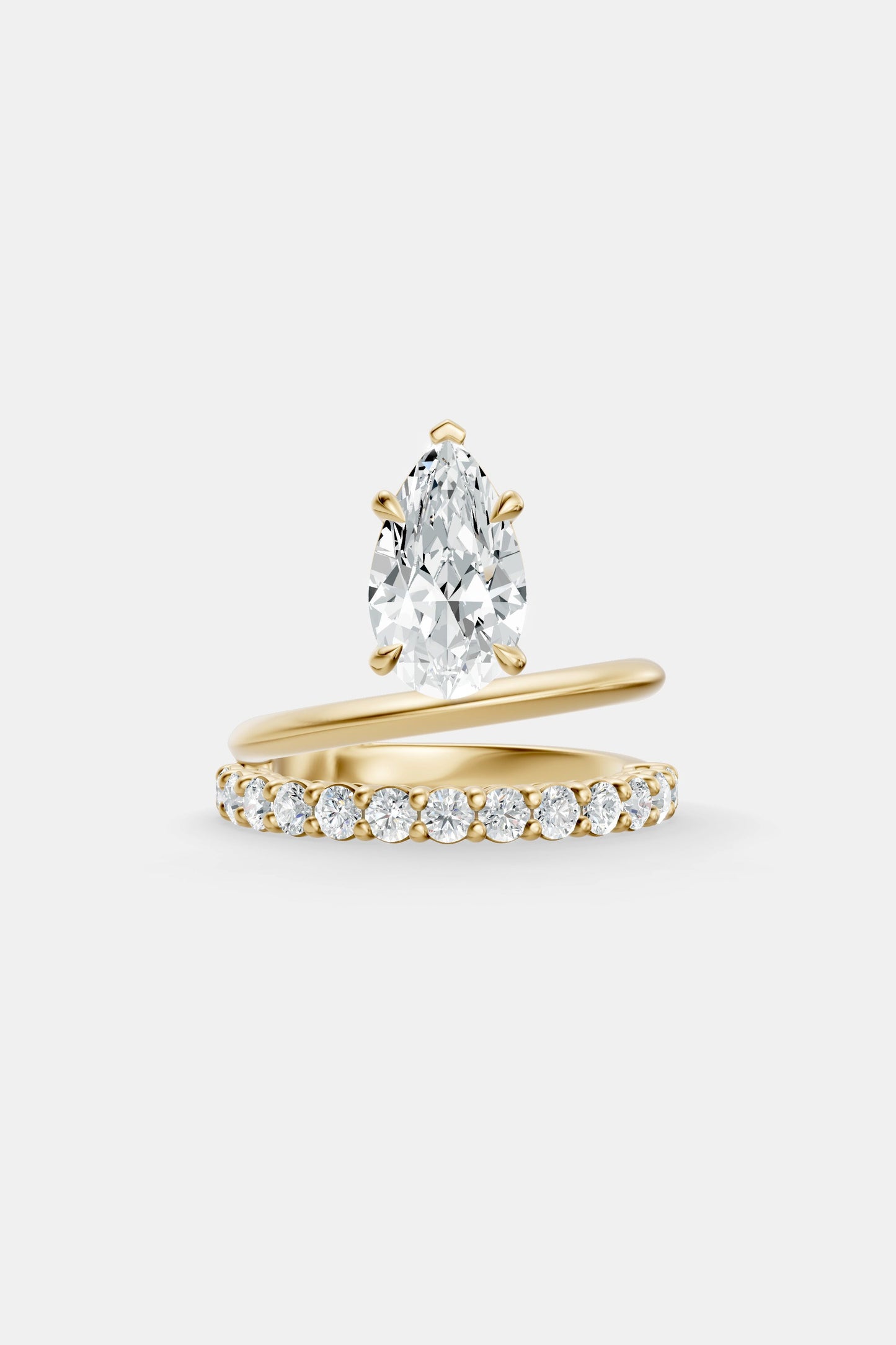 Double Band Floating Diamond Ring | 0.05ct Diamond Band
