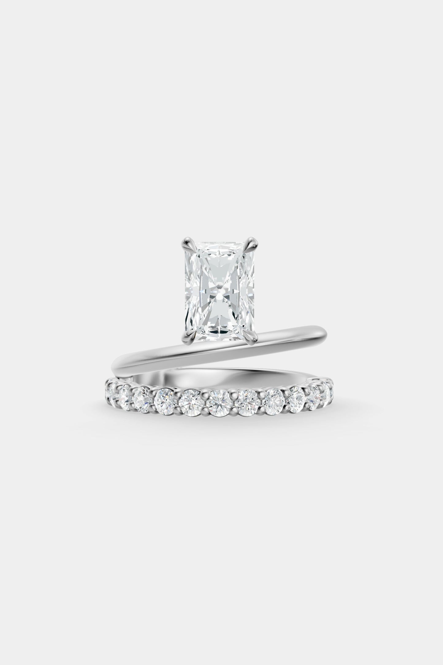 Double Band Floating Diamond Ring | 0.05ct Diamond Band