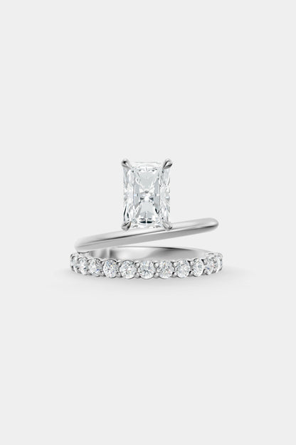 Double Band Floating Diamond Ring | 0.05ct Diamond Band
