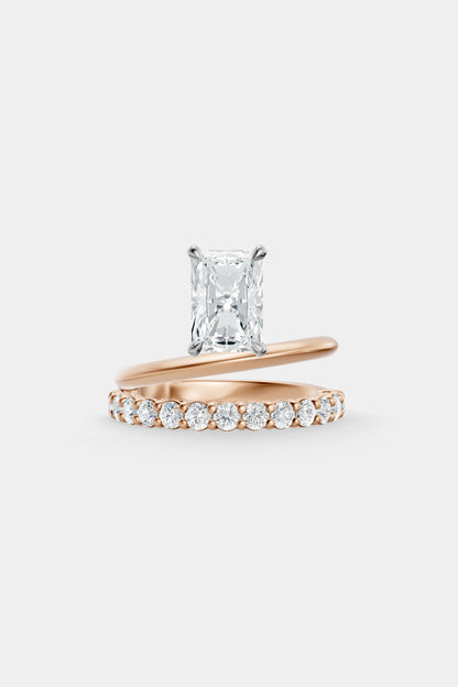 Double Band Floating Diamond Ring | 0.05ct Diamond Band