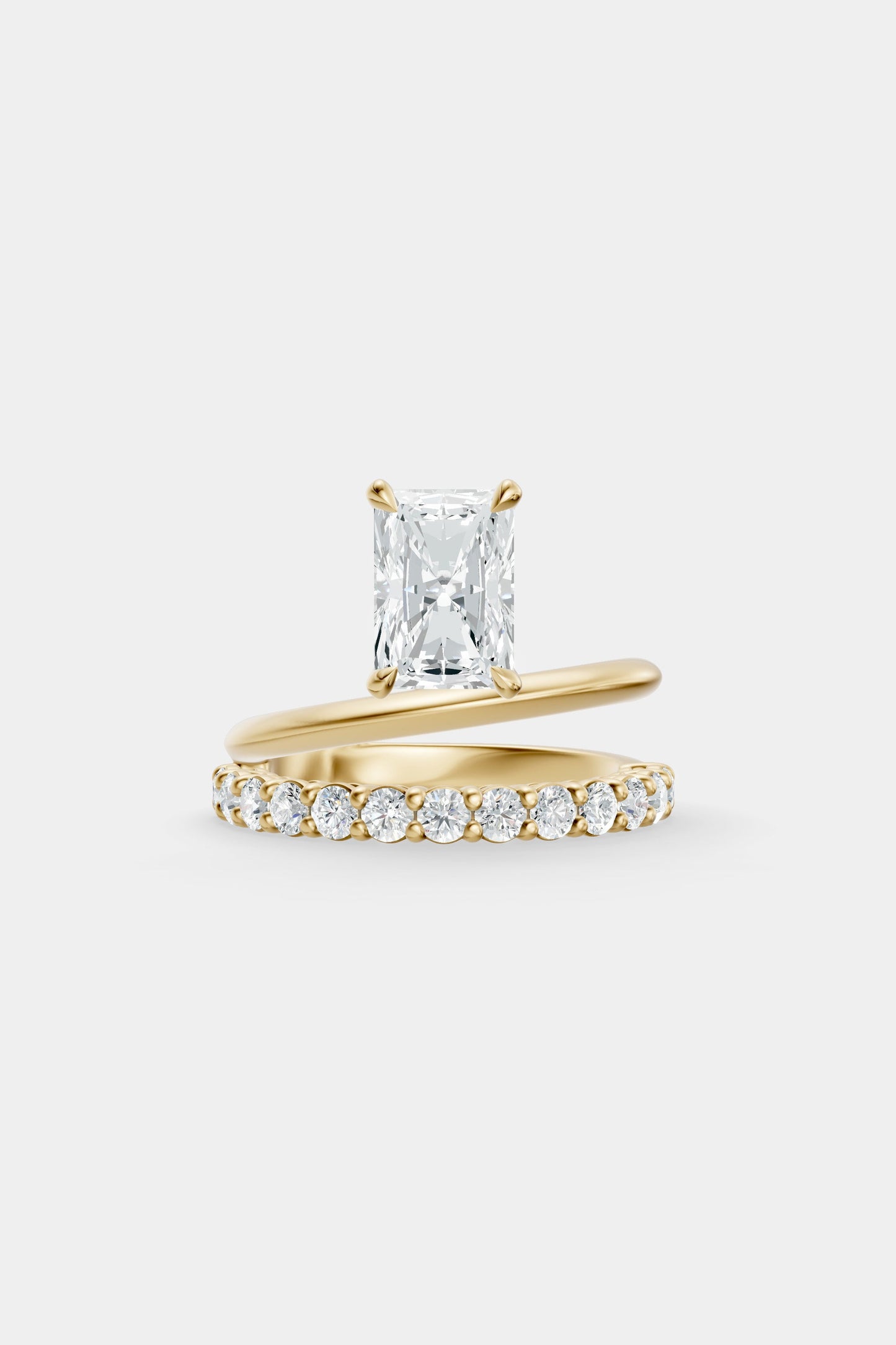 Double Band Floating Diamond Ring | 0.05ct Diamond Band