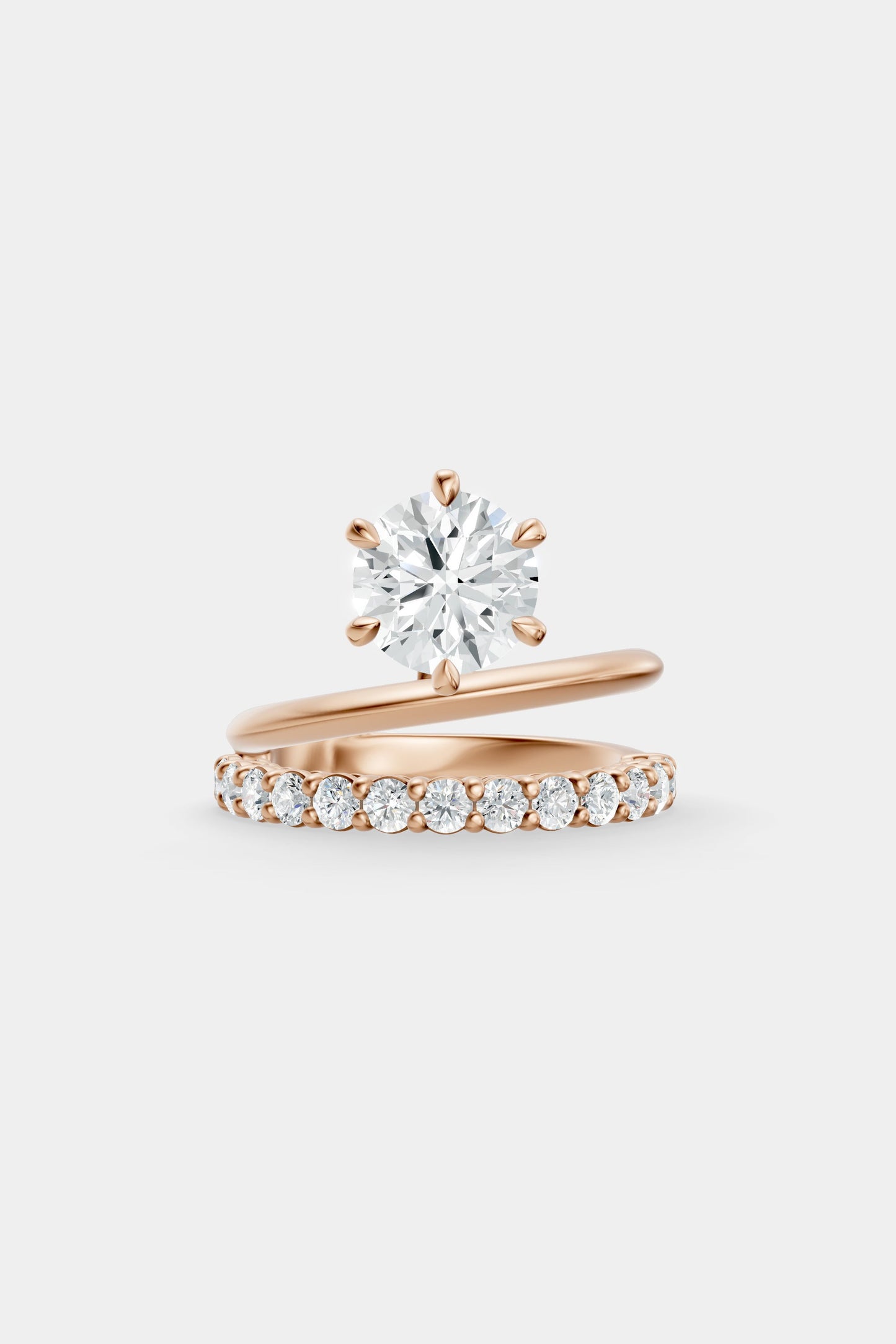 Double Band Floating Diamond Ring | 0.05ct Diamond Band