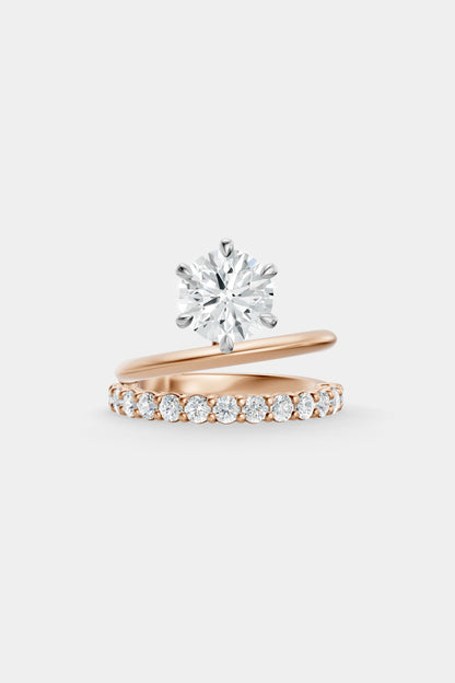 Double Band Floating Diamond Ring | 0.05ct Diamond Band