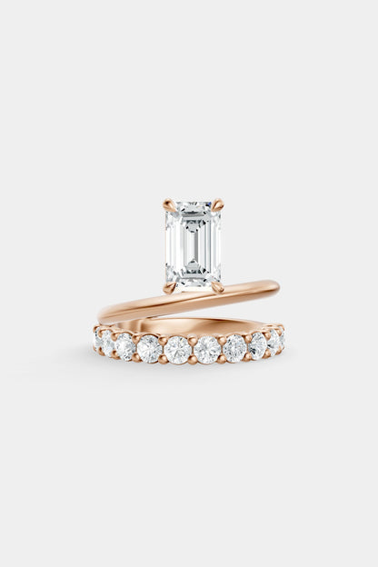 Double Band Floating Diamond Ring | 0.10ct Diamond Band