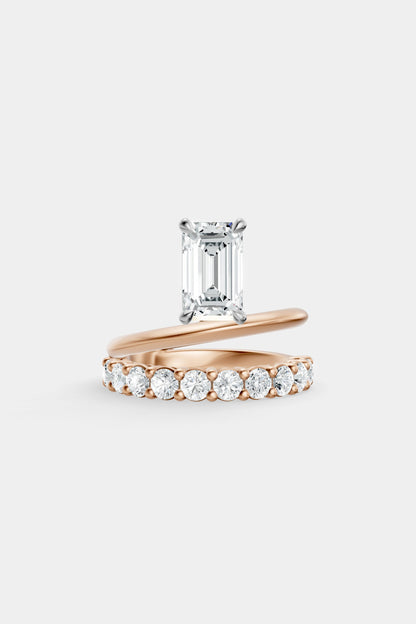 Double Band Floating Diamond Ring | 0.10ct Diamond Band